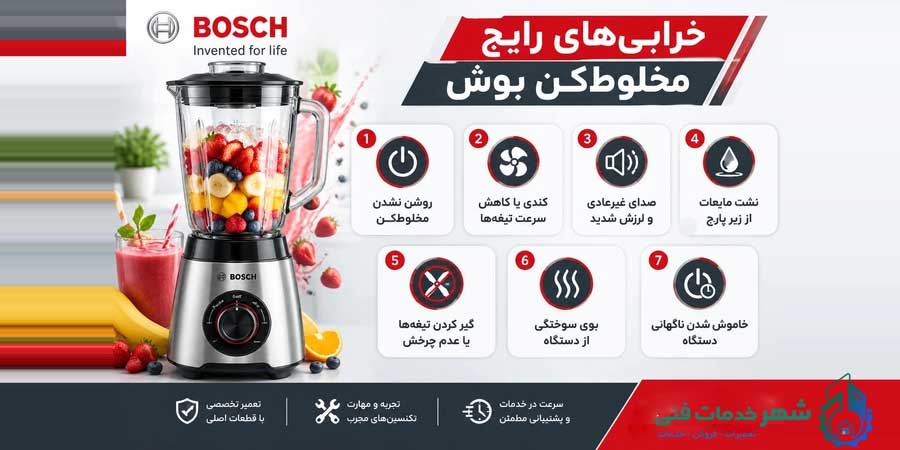 خرابیهای رایج مخلوطکن بوش